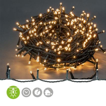 LED Utomhus julslinga 720xLED/7 funktioner 57m IP44 varmvit