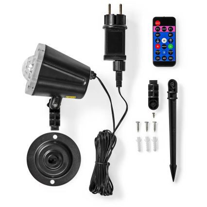 LED Laserprojektor 6W/230V IP65 + fjärrkontroll