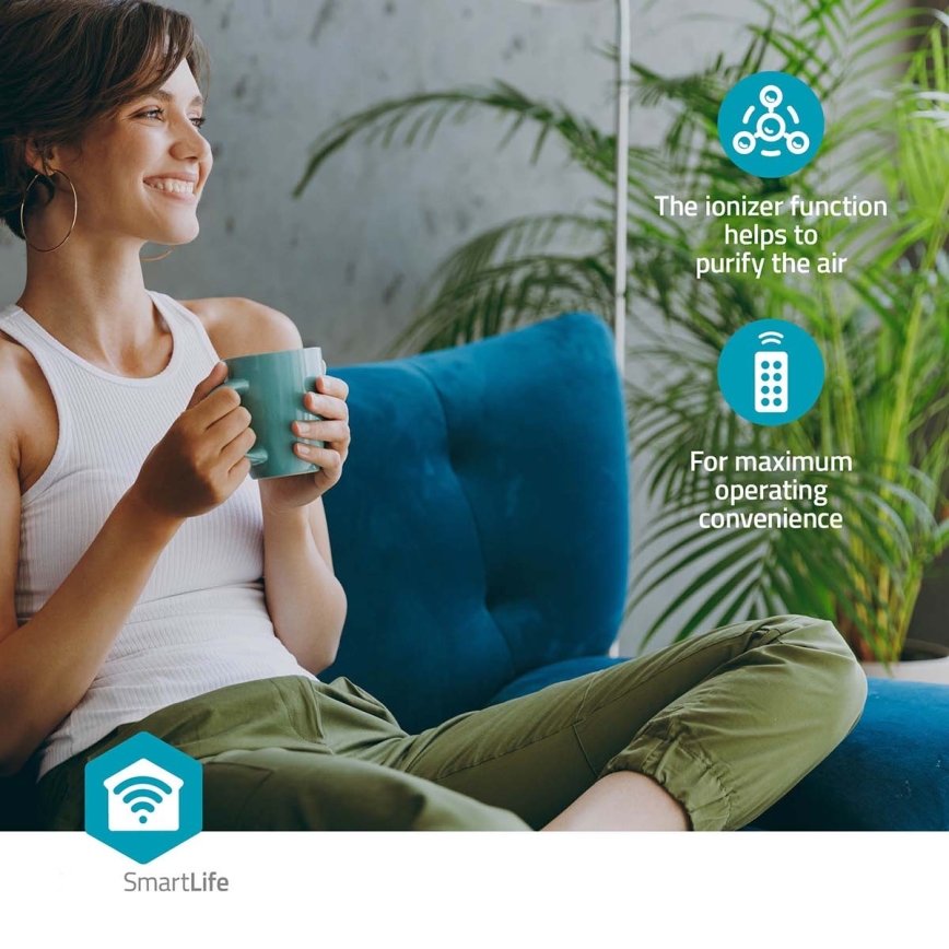 Luftkylare 65W/230V Wi-Fi Tuya vit + fjärrkontroll