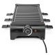 Nedis FCRA220FBK6 - Raclette grill med tillbehör 1000W/230V