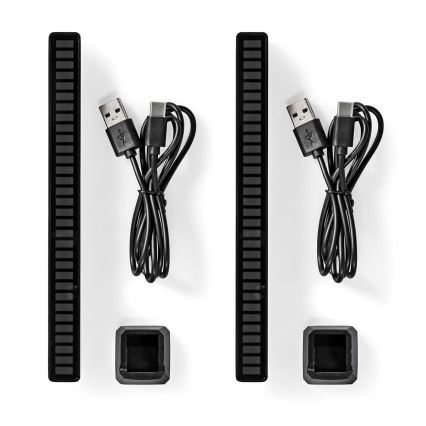 SET OM 2x LED RGB Uppladdningsbar bordslampa LED/250 mAh
