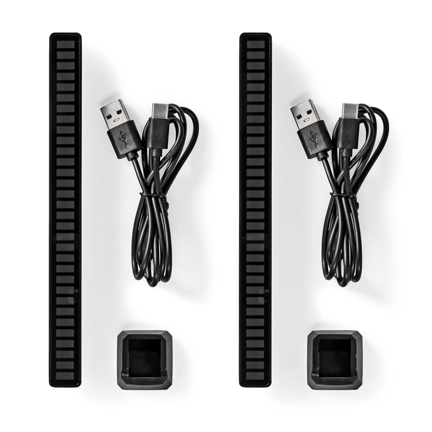 SET OM 2x LED RGB Uppladdningsbar bordslampa LED/250 mAh