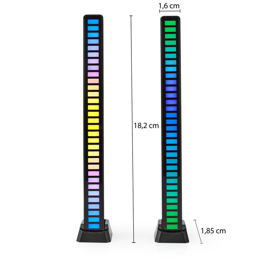 SET OM 2x LED RGB Uppladdningsbar bordslampa LED/250 mAh