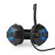 LED Gaming headphones med en microphone svart/blå