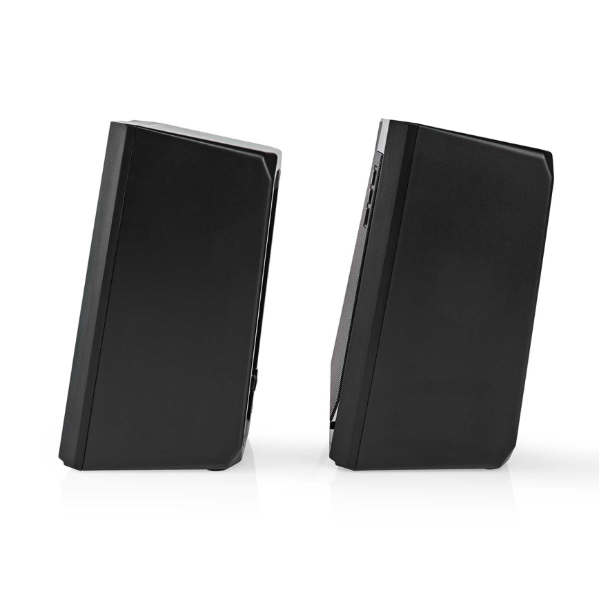 SET 2x LED RGB Spelhögtalare 18W/5V