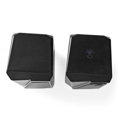 SET 2x LED RGB Spelhögtalare 18W/5V