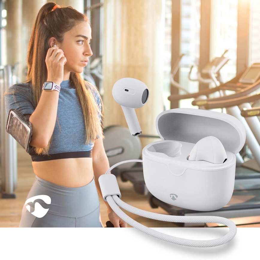 Trådlösa hörlurar 250 mAh + 2x 30 mAh vita