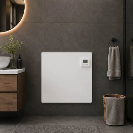 Infraröd värmepanel med LCD-display 425 W/230 V IP44 vit