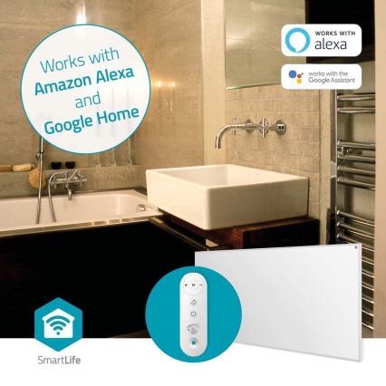 Infraröd värmepanel 700W/230V 120x62 cm IP44 Wi-Fi Tuya + fjärrkontroll