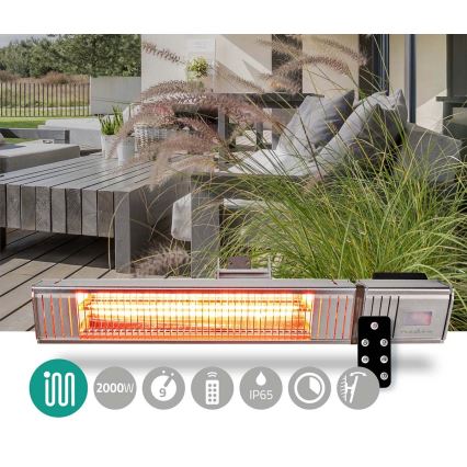 Utomhus värmeelement 100W/2000W/230V IP65 + fjärrkontroll