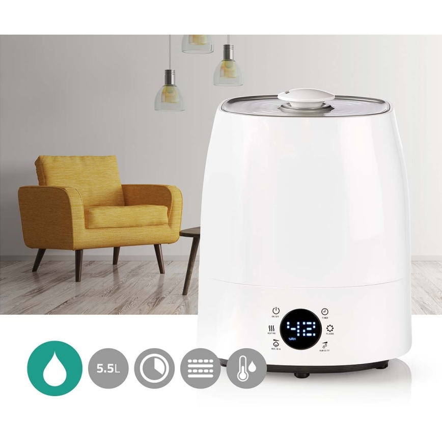 Luftfuktare med LED display 5,5 l 110W/230V
