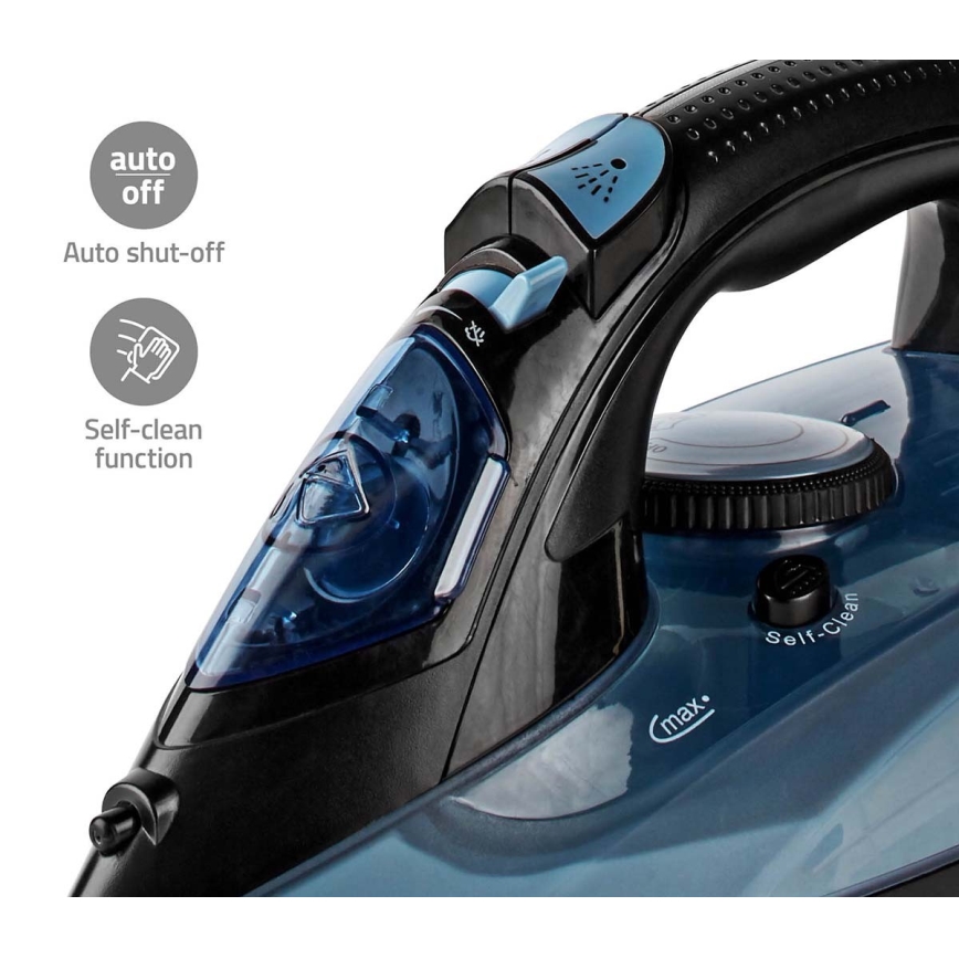 Ångstrykjärn 2600W/230V svart/blå
