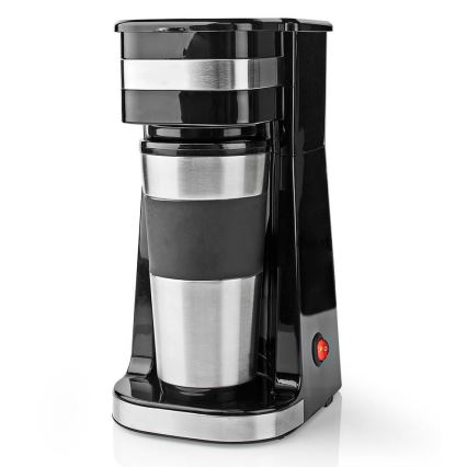 Kaffemaskin för en kopp 0,4 l med travel mugg