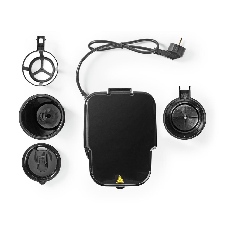 Kaffemaskin för en kopp 0,4 l med travel mugg