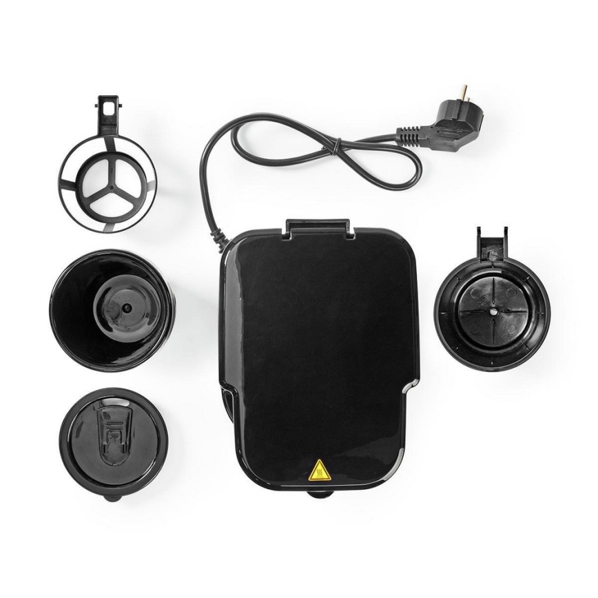 Kompakt kaffebryggare för en kopp (0,42 L) med timer och medföljande resemugg