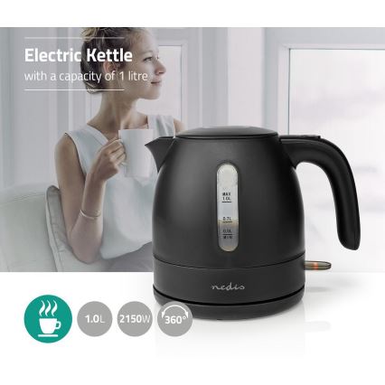 Vattenkokare 1 l 2150W/230V svart