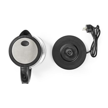 Nedis KAWK320EGS - Vattenkokare 1,7 L 2200W/230V