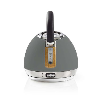 Nedis KAWK520EGY − Vattenkokare 1,8 l 1850-2200W/230V grå