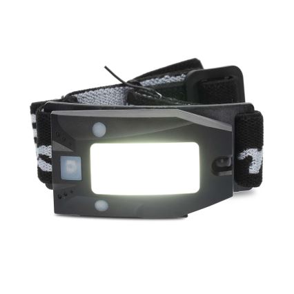 Dimbar uppladdningsbar pannlampa med rörelsesensor, LED, 5V, 500 mAh, IPX4, svart
