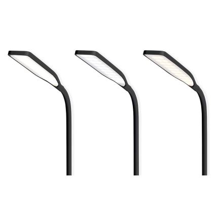 LED Ljusreglerad beröring flexibel bordslampa med 15W trådlös laddning Qi LED/5,5W/230V 2700-6500K svart