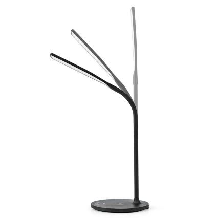 LED Ljusreglerad beröring flexibel bordslampa med 15W trådlös laddning Qi LED/5,5W/230V 2700-6500K svart