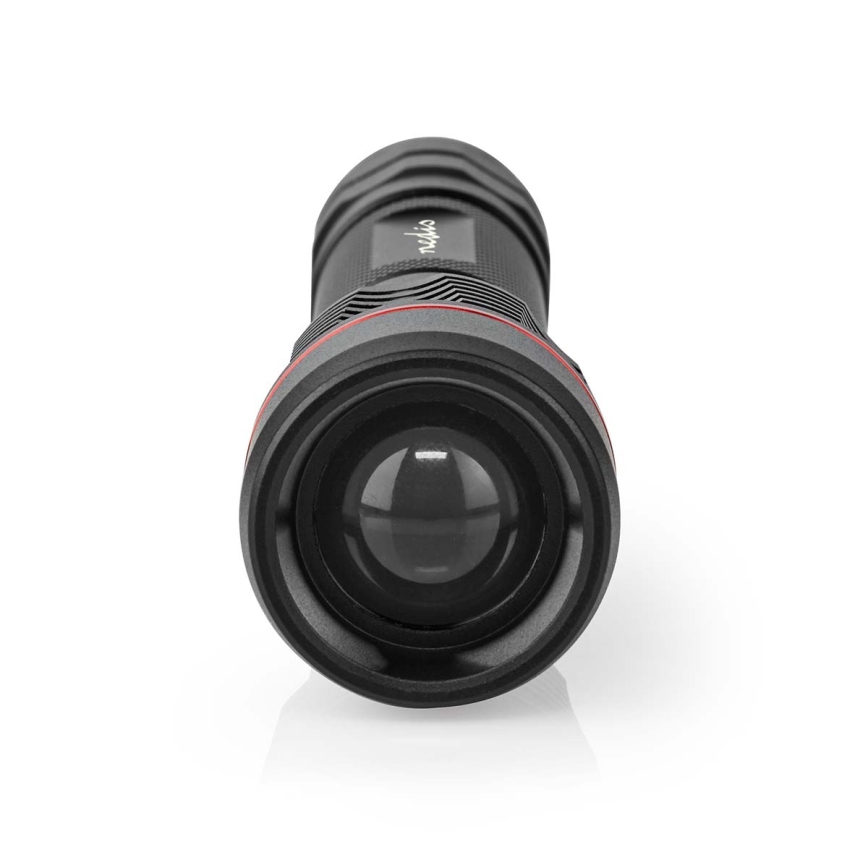 Dimmbar uppladdningsbar aluminiumficklampa LED/10W/5V 2200 mAh IPX7 svart