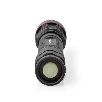 Dimmbar uppladdningsbar aluminiumficklampa LED/10W/5V 2200 mAh IPX7 svart