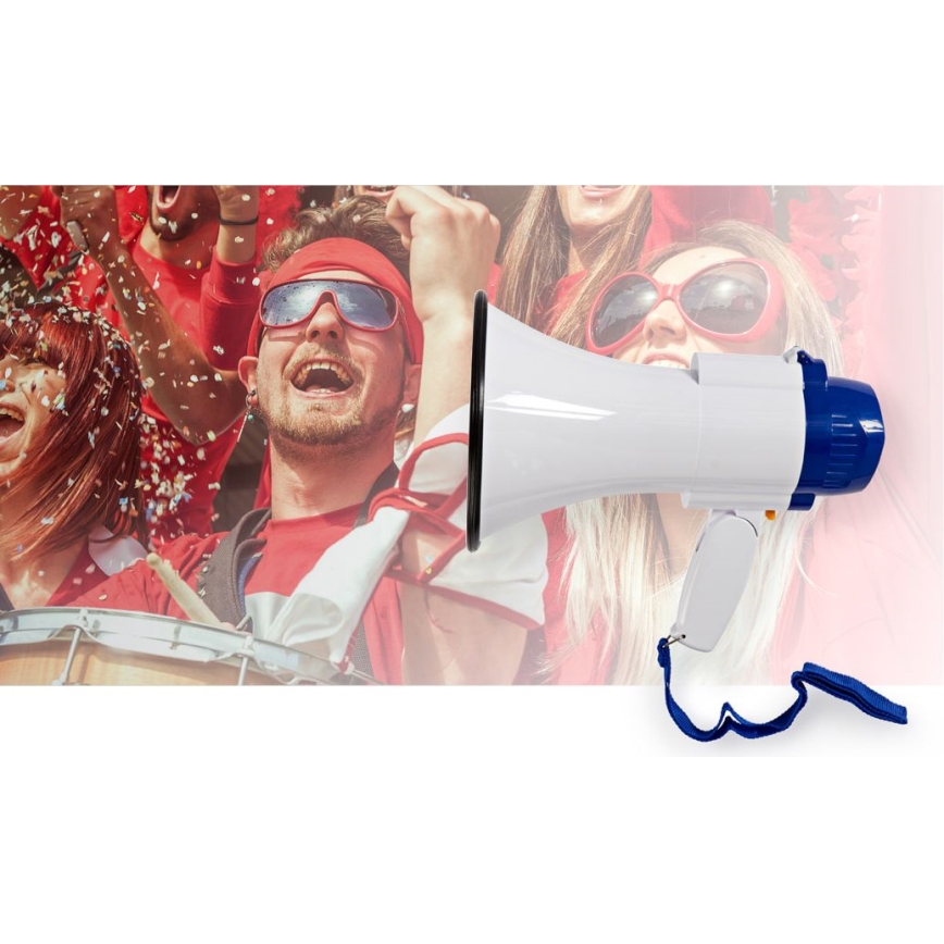 Megafon med inspelningsfunktion 10W/4xD