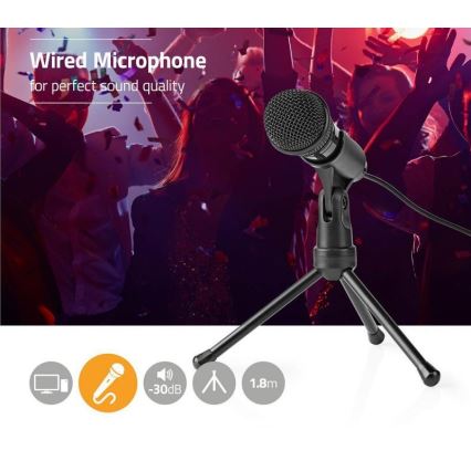 Nedis MICTJ100BK - mikrofon för PC 1,5V