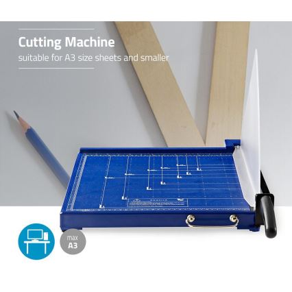 Nedis PACU110A3 - Pappersskärare A3 297 x 420 mm blå