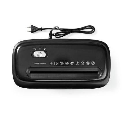 Dokumentförstörare A4 volym 12 l 230V svart