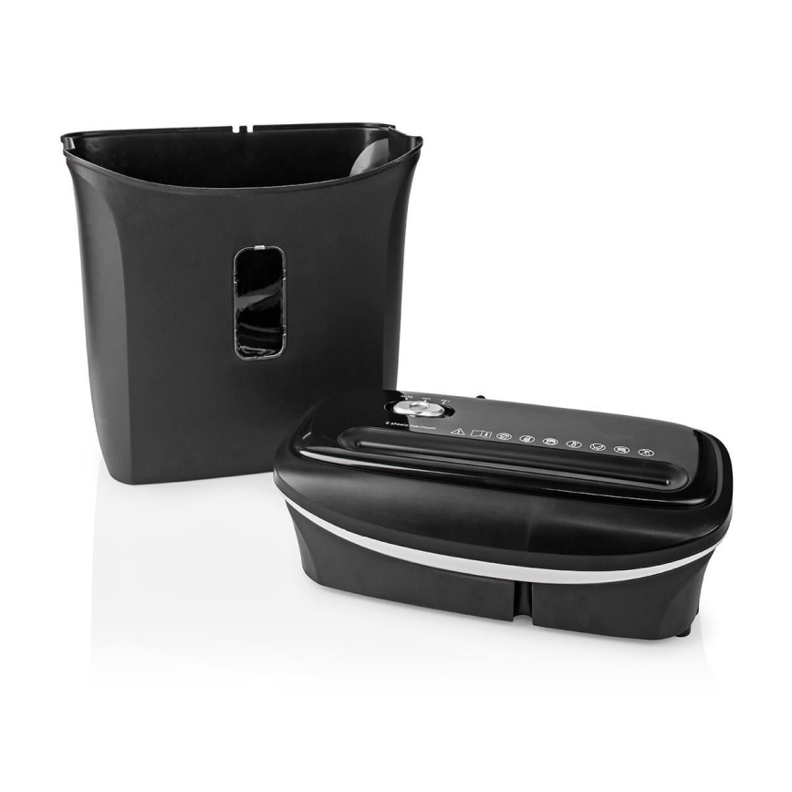 Dokumentförstörare A4 volym 12 l 230V svart