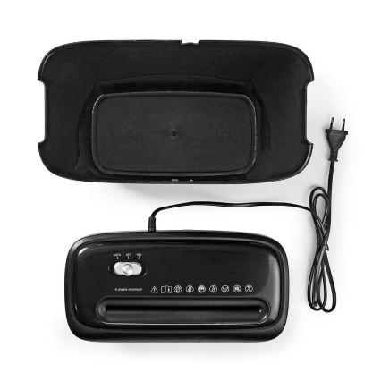 Dokumentförstörare A4 volym 12 l 230V svart