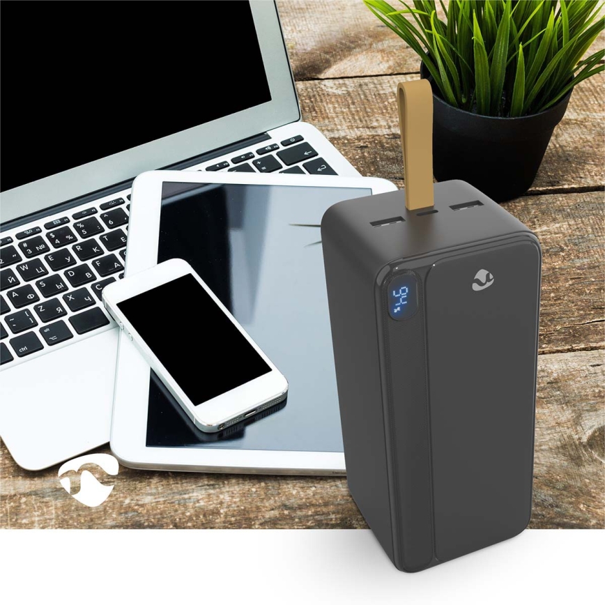 Powerbank med LED-display och Power Delivery 30 000 mAh