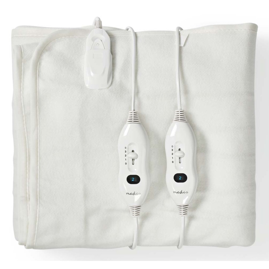 Nedis PEBL110CWT2 - Elektrisk uppvärmd filt för två personer 120W/230V 160x140cm