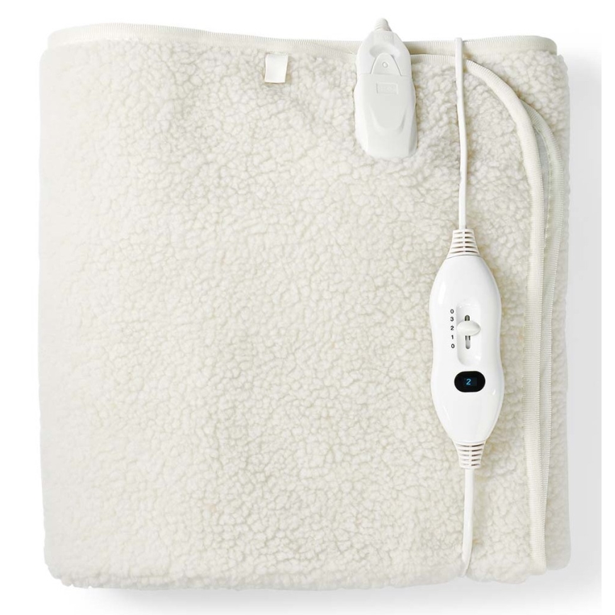 Nedis PEBL120CWT1 - Elektrisk uppvärmd filt 60W/230V 150x80 cm ull