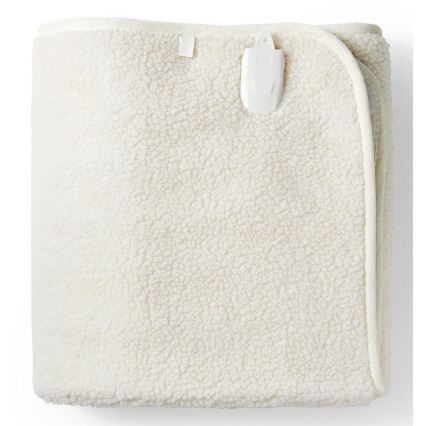 Nedis PEBL120CWT1 - Elektrisk uppvärmd filt 60W/230V 150x80 cm ull