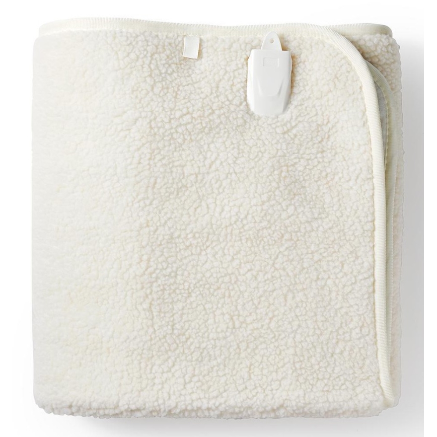 Nedis PEBL120CWT1 - Elektrisk uppvärmd filt 60W/230V 150x80 cm ull