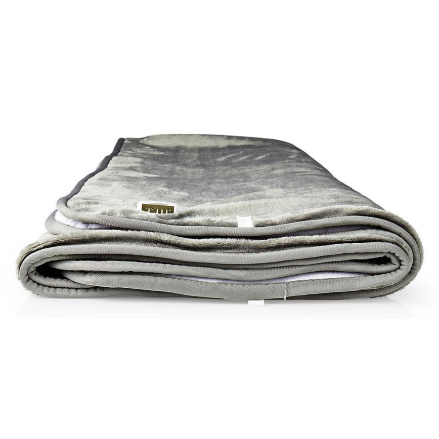Elektrisk värmefilt för 2 personer 120W/230W 160x140cm grå