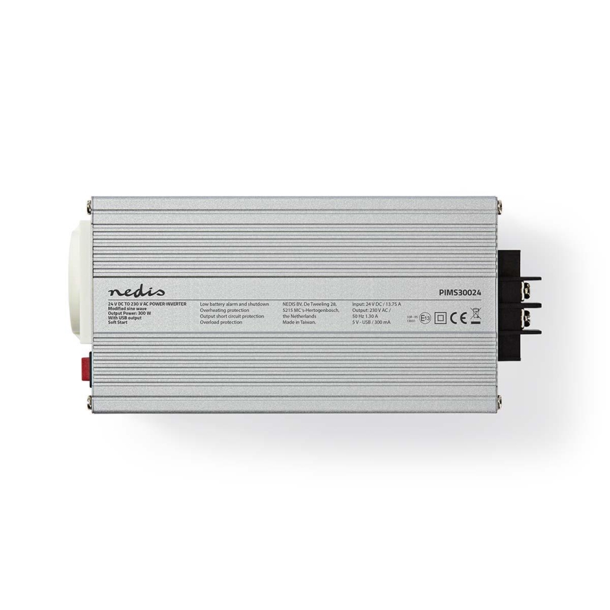 Spänningsomvandlare 300W/24/230V + USB
