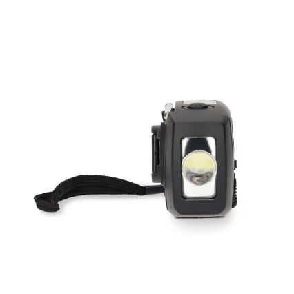AM/FM-vevradio med solcellspanel och LED-ficklampa, 2000 mAh