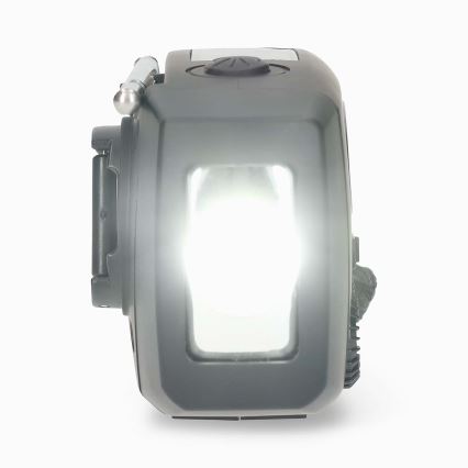 AM/FM-vevradio med solcellspanel och LED-ficklampa, 2000 mAh