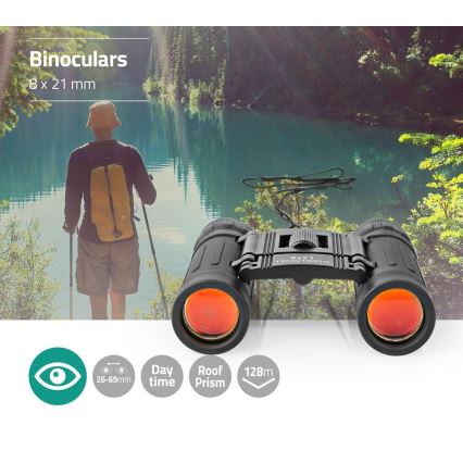 Nedis SCBI1000BK - Binokulärt teleskop 8x21