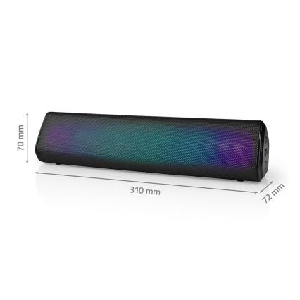 LED RGB uppladdningsbar högtalare 18W/1200 mAh