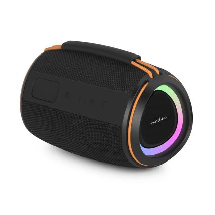 LED-uppladdningsbar högtalare 40 W / 1200 mAh, IPX4, svart