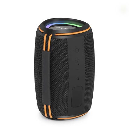 LED-uppladdningsbar högtalare 40 W / 1200 mAh, IPX4, svart