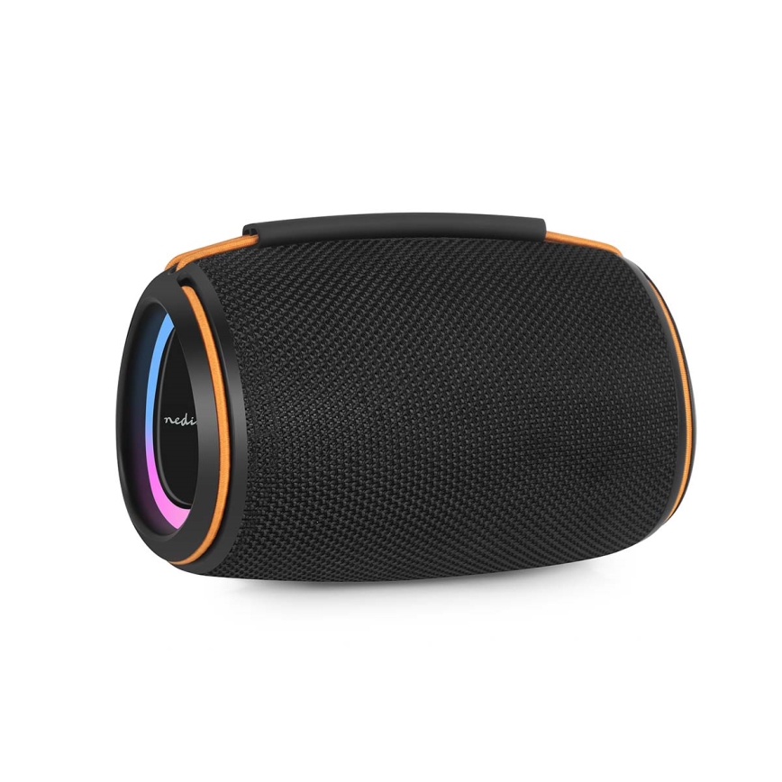 LED-uppladdningsbar högtalare 40 W / 1200 mAh, IPX4, svart