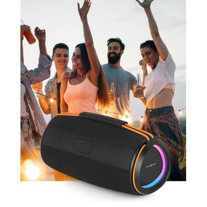 LED-uppladdningsbar högtalare 60W/2000 mAh IPX4 svart