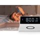 Alarm clock med LCD display and wireless charger 15W/230V vit