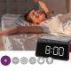 Alarm clock med LCD display and wireless charger 15W/230V svart